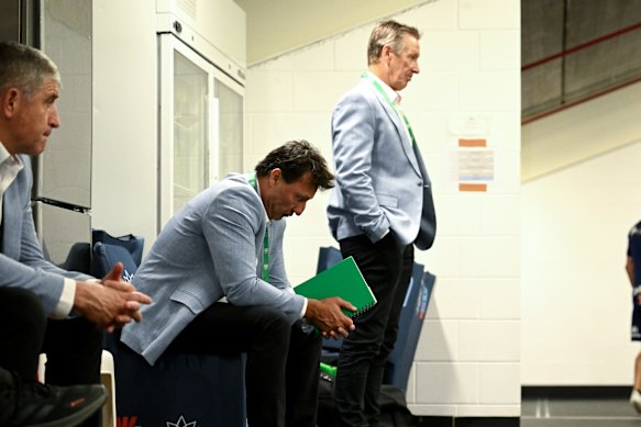 Laurie Daley and Craig Bellamy ahead of State of Origin I, 2025