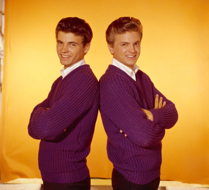 The Everly Brothers, Don (left) with Phil. 
