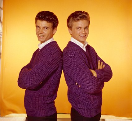 The Everly Brothers, Don (left) with Phil. 