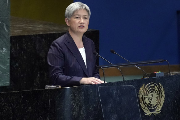 Foreign Minister Penny Wong, in the New York for the United Nations General Assembly, urged Australians to leave Lebanon. 