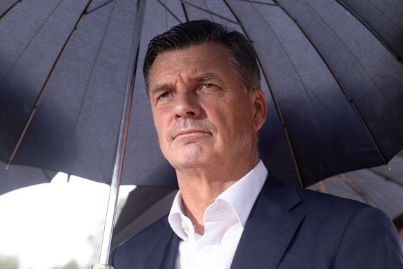 Opposition Leader Angus Taylor in Sydney on Friday.