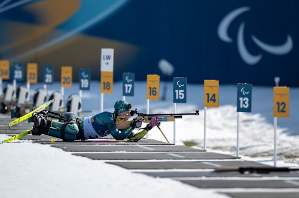 Lauren Parker on the shooting range.