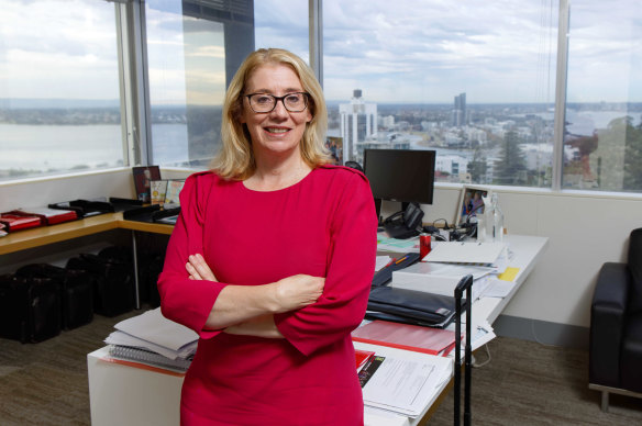 WA Treasurer Rita Saffioti in her office ahead of Thursday’s state budget.