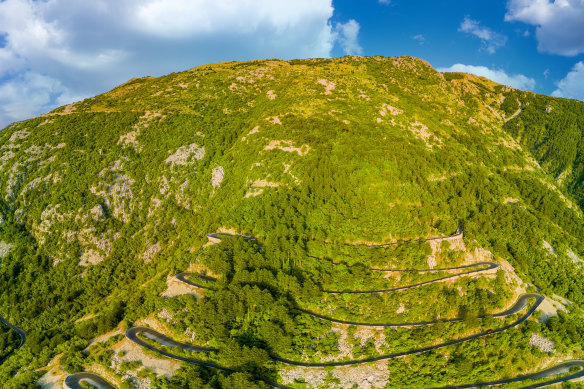 The incredible winding mountain road, Kotor Serpentine.