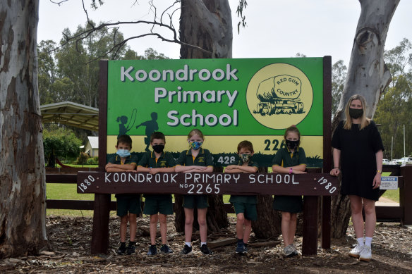 Koondrook Primary School teacher Millie Dean, right, says the job is rewarding but increasingly subject to excessive workload.