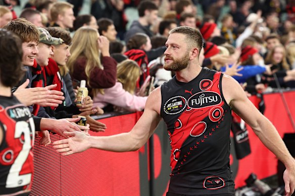 Jayden Laverde has played the past three games in a row for the injury-hit Essendon.