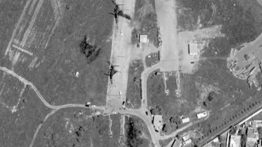 Mitiga airport after a reported airstrike occurred, in Tripoli, Libya.