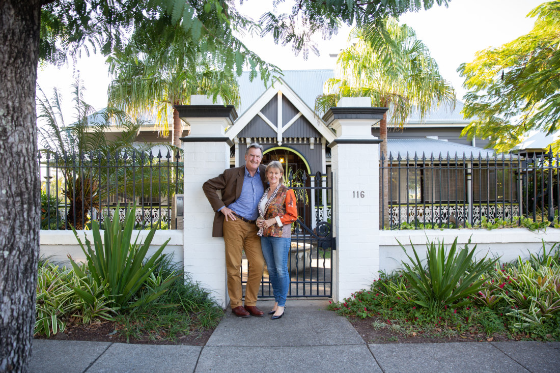 Brisbane property Power couple Steve and Jane Wilson list historic luxury Queenslander