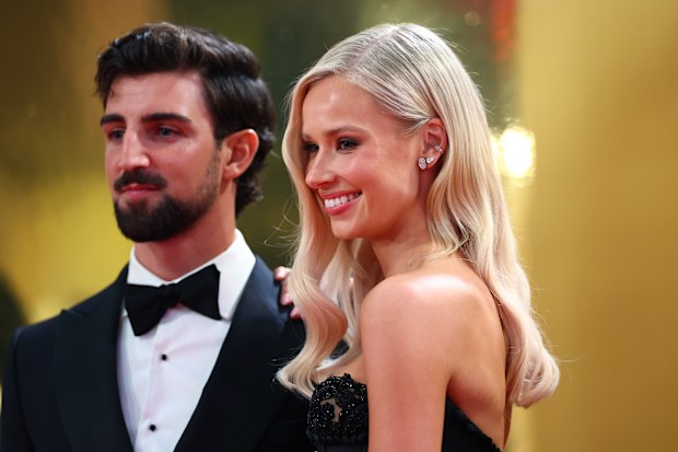 Annalise Dalins, partner of Josh Daicos of the Magpies arrives ahead of the 2026 Brownlow Medal at Crown Palladium on September 21, 2026 in Melbourne, Australia.
