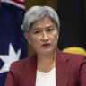 Foreign Minister Penny Wong says “ultimately peace, security for Israel will only be achieved if we have a Palestinian state alongside Israel.”