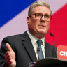 Britain’s Prime Minister Sir Keir Starmer gives a meaty speech at the Labour conference in Liverpool.