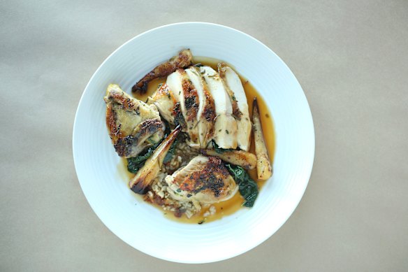 Roast chicken at Sean’s Bondi is a favourite dish.