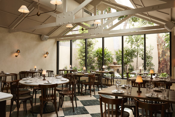 The Dry Dock’s light-filled dining room.