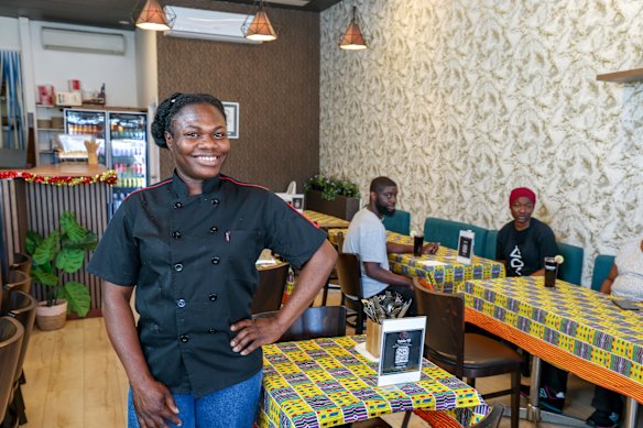 Owner and chef Evette Quoibia has opened a bigger establishment in Flemington after previously running takeaway shops in Reservoir and Kensington.