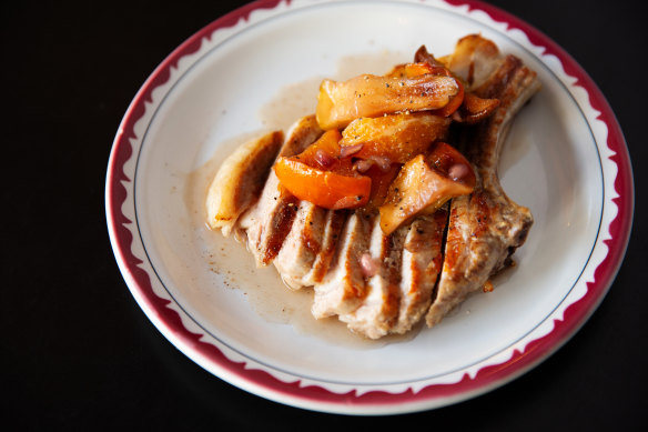 Pork chops at La Madonna Nera .
