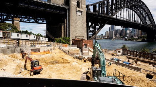 Work started on the North Sydney Olympic Pool redevelopment in March 2021. 