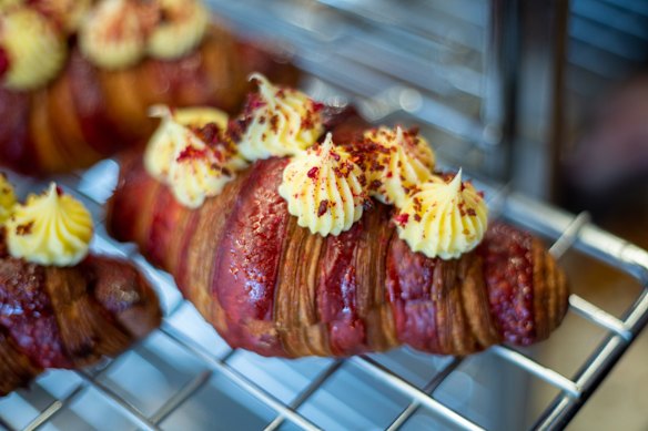 Penny for Pound’s signature twice-baked red velvet croissant.