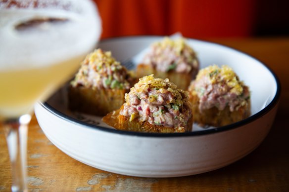 Carne apache pave exemplifies the modern Mexican cooking at El Publico.