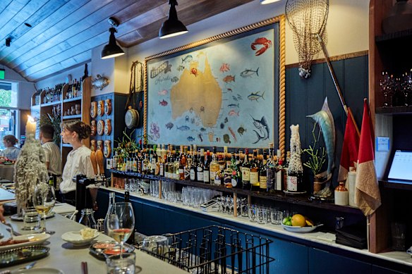 The cocktail and seafood focus is strong at Mister Grotto.