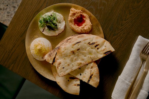 Pita is made fresh each morning at Ela.