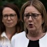 Premier Jacinta Allan and Treasurer Jaclyn Symes.