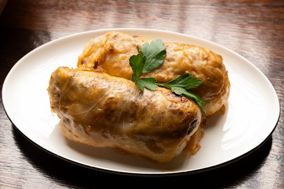 Sarma (cabbage rolls) at Balkan Skara.