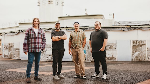 From left: Artemus co-founder Adam Flaskas, Artemus culinary consultant Corey Costelloe, Felons brand director Dean Romeo and head chef at Felons Seafood Luke Bourke.