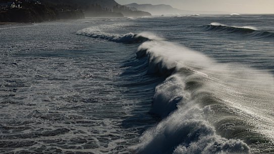 Big swell at Thirroul beach near Wollongong.