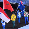 ‘What an honour’: Stroke survivor Kennedy-Sim carries Australian flag in closing ceremony