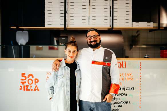Chiara Mezzasoma and Andrea Brunelli of Maestro Pizza.