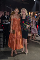Besties: Sally Obermeder and Kerri-Anne Kennerley at the Mercedes-Benz launch.