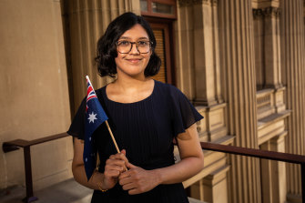 Samradni Puranik became an Australian citizen after moving from India six years ago.
