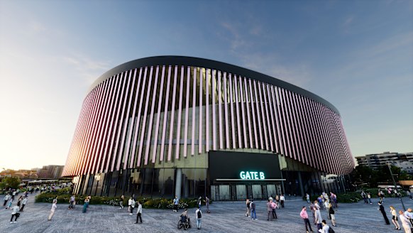 The Gabba Arena was designed to be part of a wider Woolloongabba rejuvenation. (Conceptual image only)