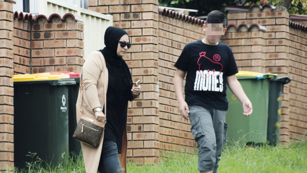 Zahraa Lami seen leaving her Merrylands home.