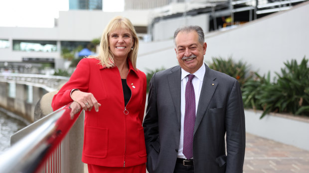 Cindy Hook and Brisbane 2032 President Andrew Liveris.