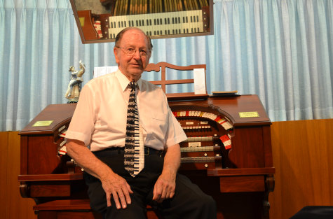 David Parsons at his home organ.