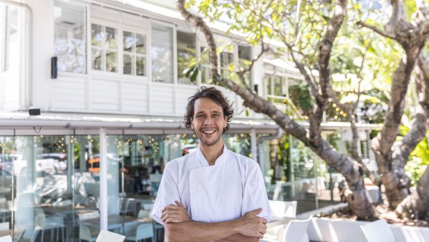 Executive chef Michael Foster outside Char Restaurant in Admiralty House.