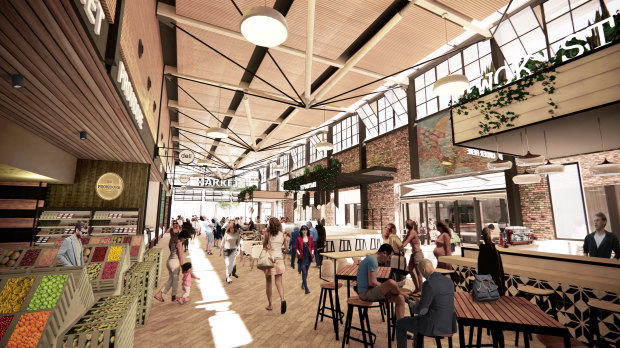 The new markets would reference the old markets with an industrial style space.