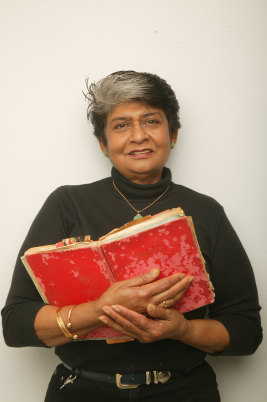 Carol Selva Rajah in her kitchen, 2004.  