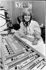 Jane Singleton on air at radio 2GB, December 9, 1987. 