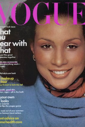 Beverly Johnson on the cover of Vogue in 1974.