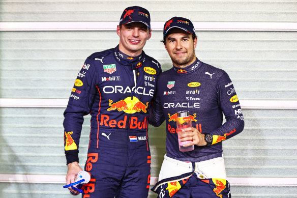Verstappen and teammate Sergio Perez.