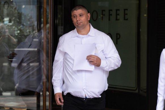 Mohamed Maan Hammoud, 42, leaves court after he was sentenced for touching a teenager who accidentally got into his car.