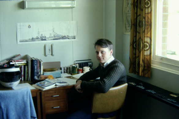 James Goldrick at HMAS Watson in 1976.