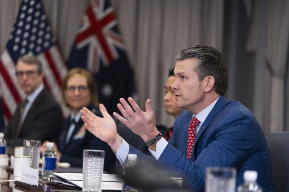 US Defence Secretary Pete Hegseth said Donald Trump was “very aware [and] supportive” of the AUKUS agreement.