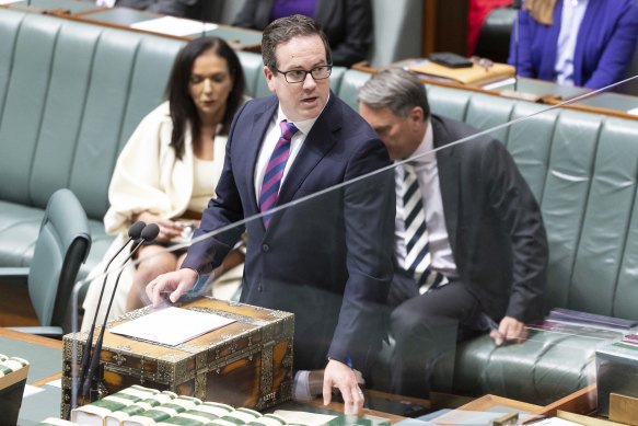 Minister for Veterans’ Affairs Matt Keogh speaking in parliament yesterday. 