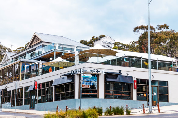 One of the Merivale empire’s latest aquisitions, the Lorne Hotel on Victoria’s Great Ocean Road.