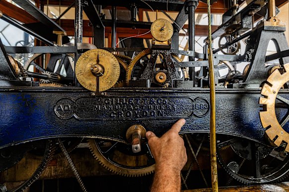 The entire clock is smaller than you think, at about a metre long. 