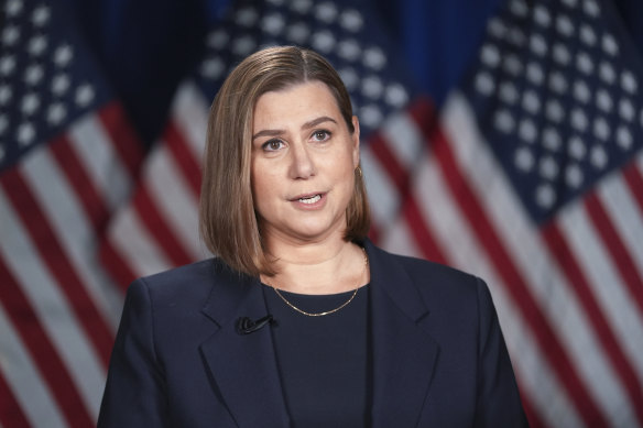 Michigan senator Elissa Slotkin gave the Democratic response to Donald Trump’s speech.