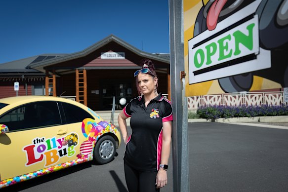 Road closure is a blow for local businesses, including Chloe Tofler, owner of The Lolly Bug in Little Hartley.